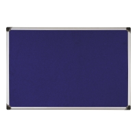 Aluminium Framed Fabric Notice Board 900Mm X 1200Mm - Blue