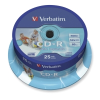 Verbatim Cd-R Printable 80Min 700Mb - Spindle Of 25