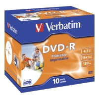 Verbatim nyomtatható DVD-R lemezek 4,7 GB/120 min, 10 darab/csomag