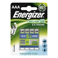 ENERGIZER RECHARGEABLE BATTERIES HR03/AAA 800MAH - PACK OF 4