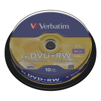 Verbatim standard DVD+RW lemezek 4.7 GB, 10 darab/csomag