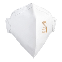 UVEX FFP2 VERTICAL FLATFOLD RESPIRATOR MASKS - BOX OF 30