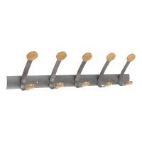 ALBA PMV5 5 DOUBLE WALL PEGS WOOD/METAL