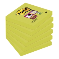 3M Post-it® 654 Super Sticky öntapadó jegyzettömb 76x76mm, zöld, 6 tömb/90 lap