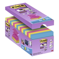 3M Post-it® R330 Super sticky öntapadó z-tömb 76x76mm, színes, 12 tömb/90 lap