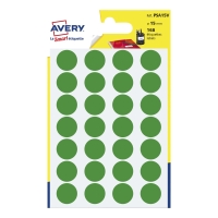 PK168 AVERY PSA15V DOT LABELS DIA15MM GR