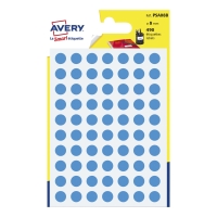 PK490 AVERY PSA08B DOT LABELS DIA8MM BLU