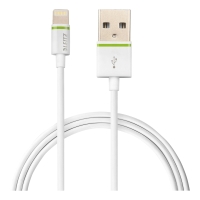 Leitz 1M USB egyenes kábel, fehér