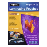 Fellowes lamináló fólia, 160µm (2 x 80µm), fényes A4, 100 darab/csomag