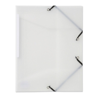 LYRECO POLYPROPYLENE CLEAR A4/FOOLSCAP 3-FLAP FILES WITH ELASTIC