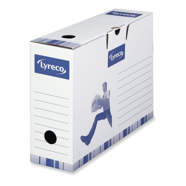 LYRECO WHITE AUTOMATIC TRANSFER FILE H245 X W100 X D338MM - BOX OF 20