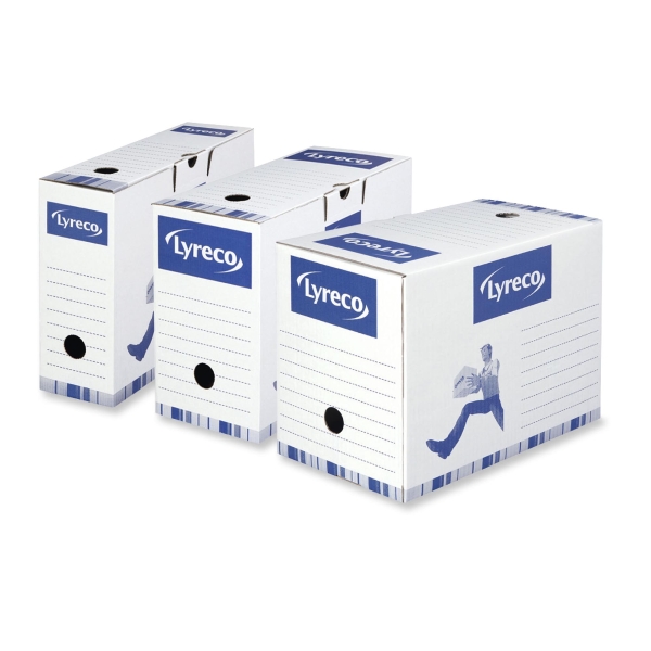 LYRECO WHITE AUTOMATIC TRANSFER FILE H245 X W150 X D338MM - BOX OF 20