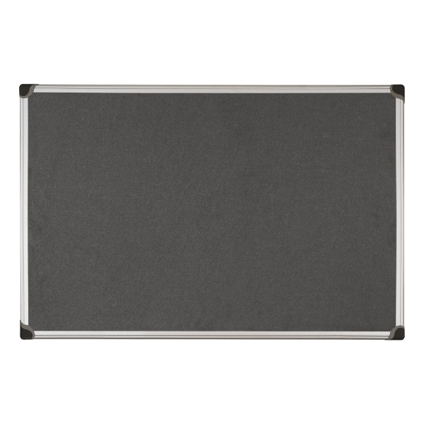 Aluminium Framed Fabric Notice Board 900Mm X 1200Mm - Grey