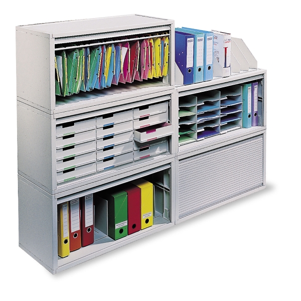 Horizontal Organiser With 15 Compartments 313 X 670 X 304Mm - Light Grey