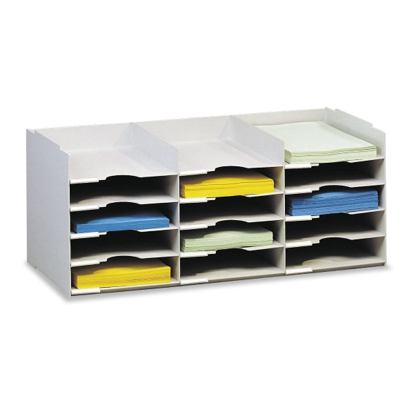 Horizontal Organiser With 15 Compartments 313 X 670 X 304Mm - Light Grey