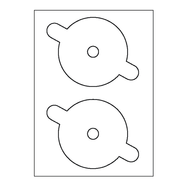 Avery L7676-25* Data Storage Labels, Ø 117 mm, 2 Labels Per Sheet