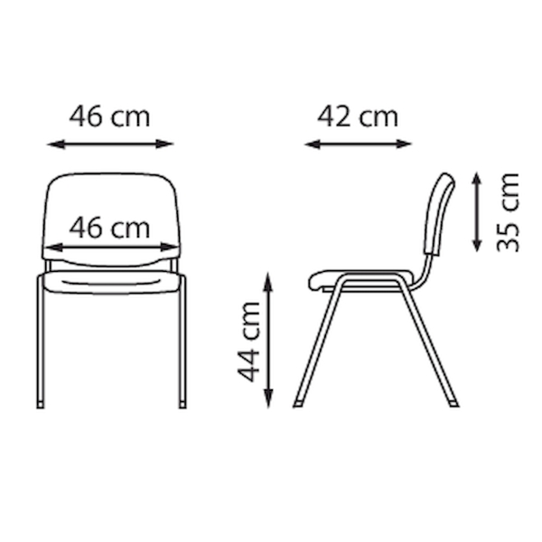 Prosedia V404 bezoekersstoel zwart