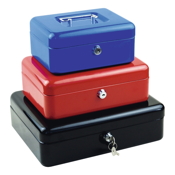 Cash box small 200x16x90mm blue