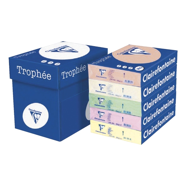 Clairefontaine Trophée 1769 gekleurd papier A4 80g zalm - pak van 500 vel