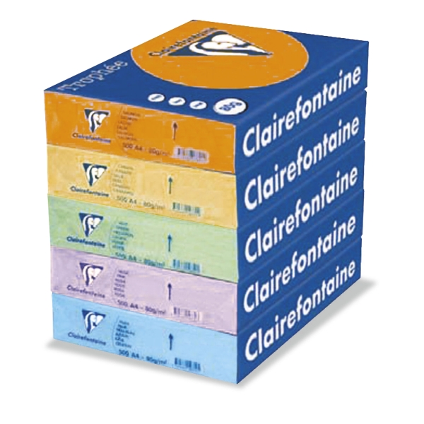 Clairefontaine Trophée 1780 gekleurd papier A4 80g goudgeel - pak van 500 vel