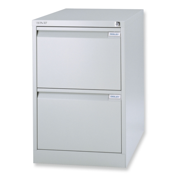 BISLEY 2-DRAWER FILING CABINET GRY