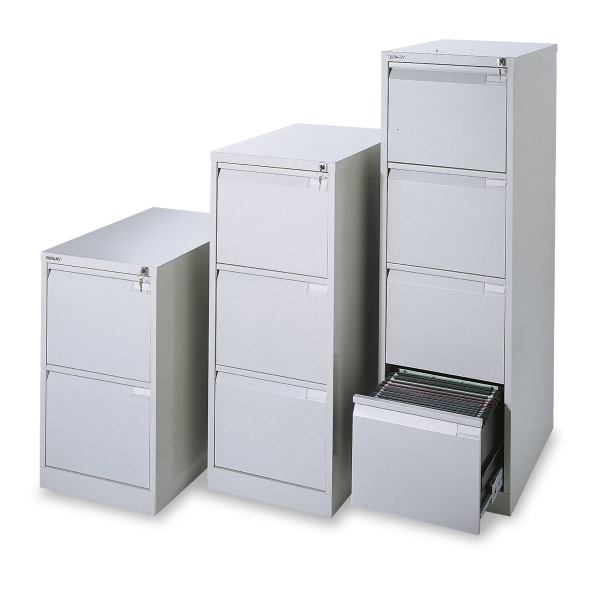 Bisley Premium filing cabinet for suspension files 2 drawers H71 cm grey