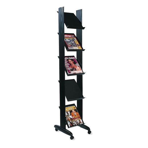 Free Standing Literature Holder Display Stand - 5 Shelves For A4 Documents