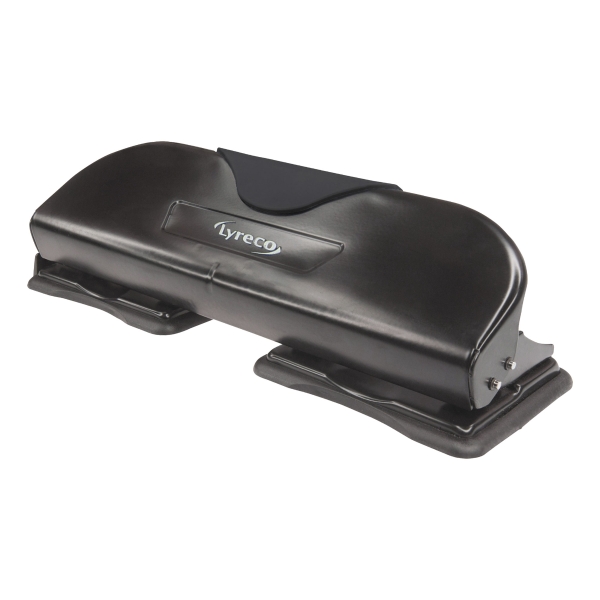 Lyreco 4 Hole Paper Punch Black - 20 Sheet Capacity