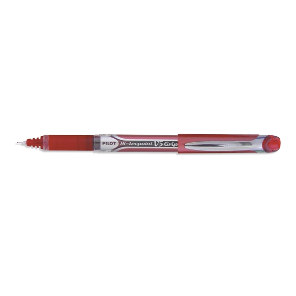 Pilot Hi-tecpoint V5 roller naaldpunt met dop en grip 0,5mm rood