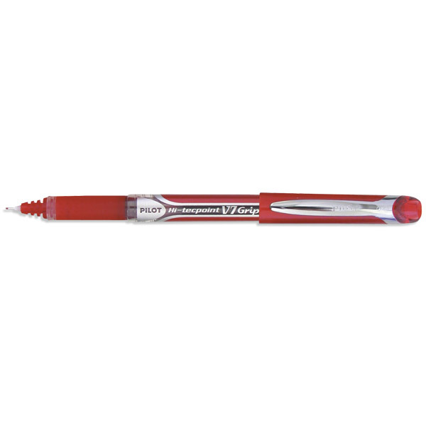 Pilot Hi-tecpoint V7 roller needle point with cap and grip 0,7mm red