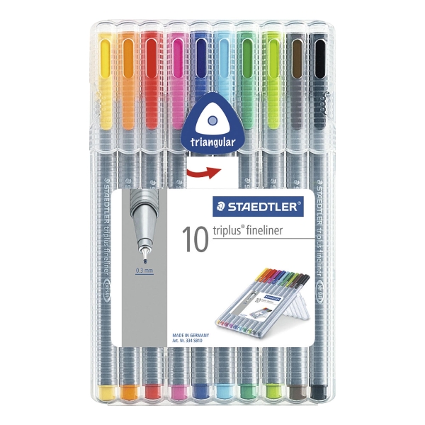 Liner Staedtler 334 Triplus 0,3 mm, balení 10 barev