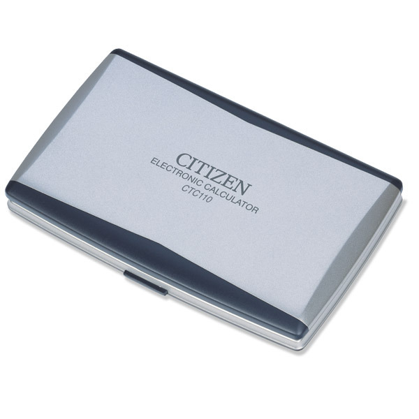 CITIZEN CTC-110 TRAVELLER CALCULATOR 10 DIGITS SILVER