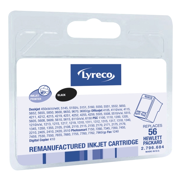 Lyreco compatibele HP C6656AE inktcartridge nr.56 zwart [520 pag]