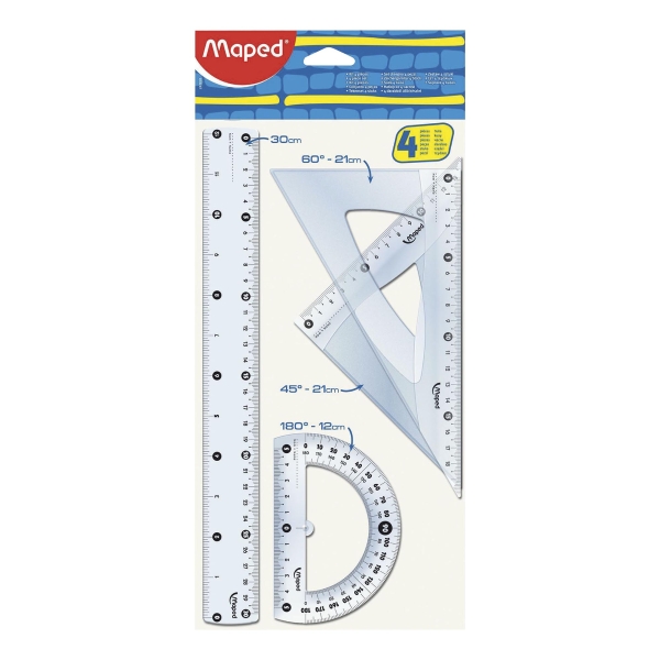 Maped 4 Piece Ruler Set