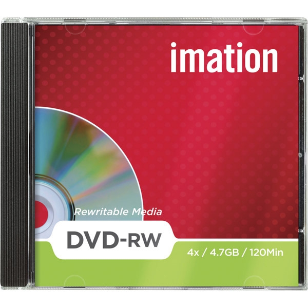 Imation DVD-RW 4.7GB 1-4x snelheid ReWritable jewel case - pak van 10