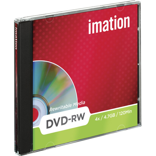 Imation DVD-RW 4.7GB 1-4x snelheid ReWritable jewel case - pak van 10