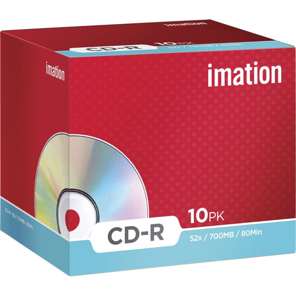 BX10 IMATION CD-R 80MIN 700MB JEWELCASE