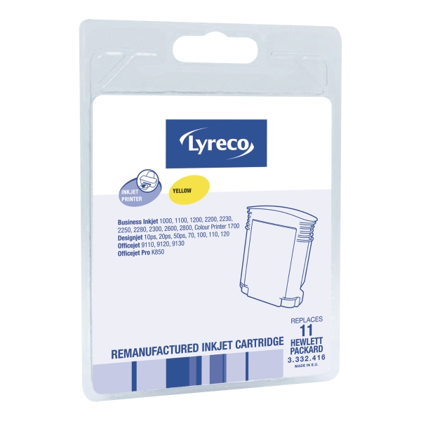 Lyreco compatible HP C4838AE ink cartridge nr.11 yellow hc [2.550 pages]