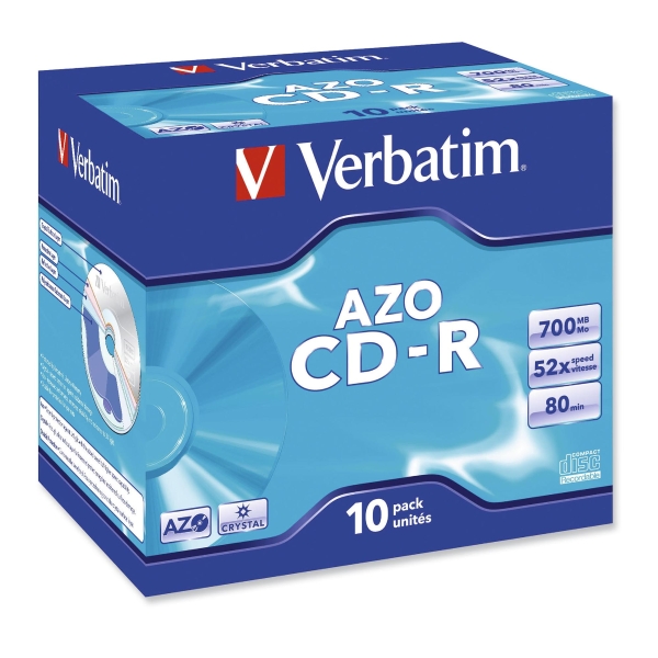 Płyta CD-R VERABTIM JC 52x, w opakowaniu 10 sztuk