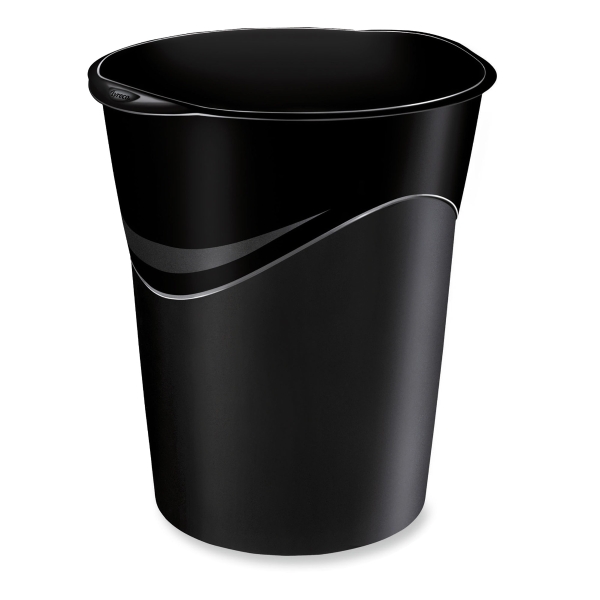 LYRECO WASTE BIN 15 LITRE BLACK