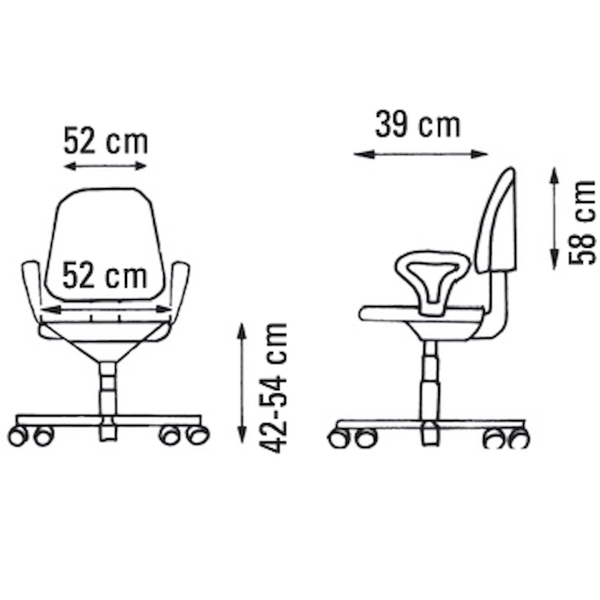 Prosedia J962 chair with synchrone mechanism black