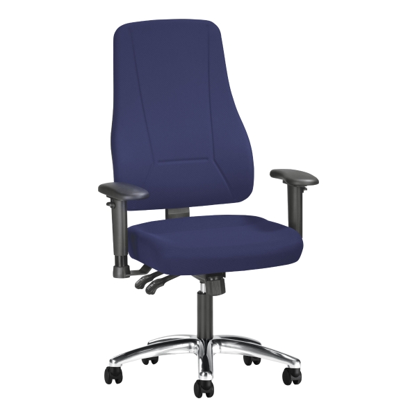 INTERSTUHL YOUNICO 2452 SYNCHRONE CHAIR HIGH BACK BLUE