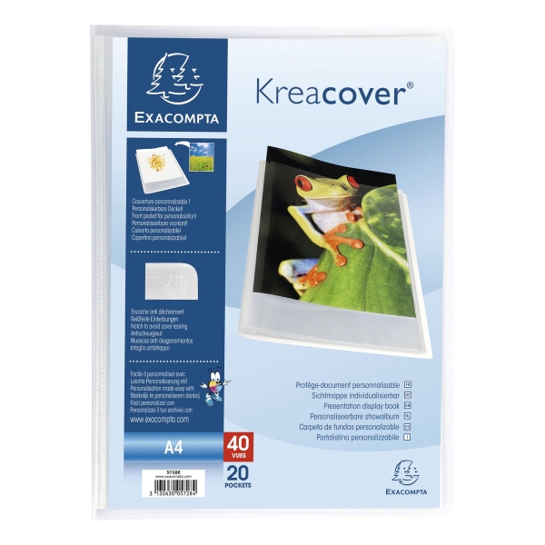 Krea Cover 5728 Display Book 20 Pocket Clear