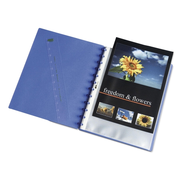 Adoc 5532400 display book A4 30 pockets blue