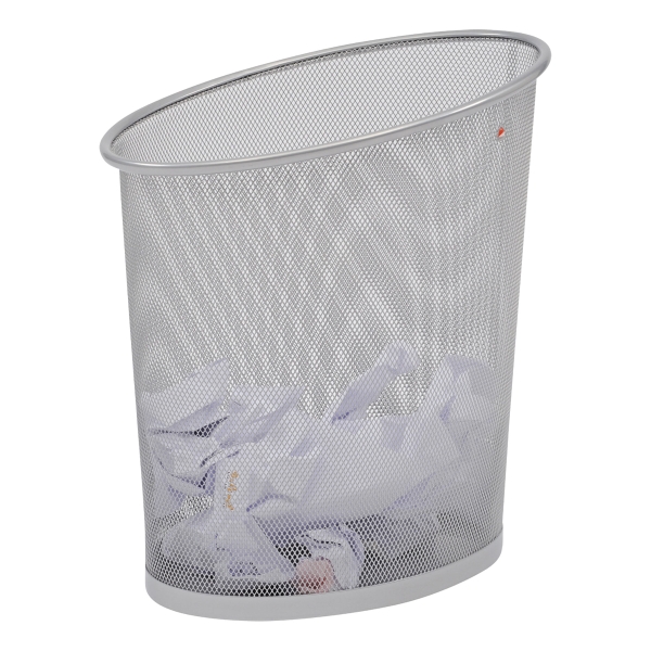 Alba Mesh Waste Bin Silver