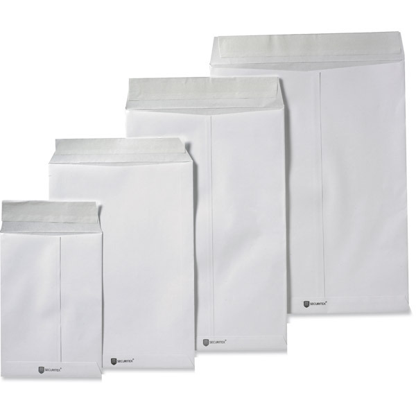 SECURITEX TEAR RESISTANT POCKET 130G C5 WHITE - PACK OF 50