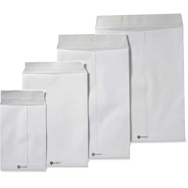 SECURITEX TEAR RESISTANT POCKET 130G B4 WHITE - PACK OF 50