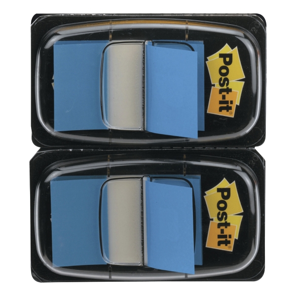 Post-It Index Dual Pack 25 X 44mm Blue - 2 Dispensers of 50