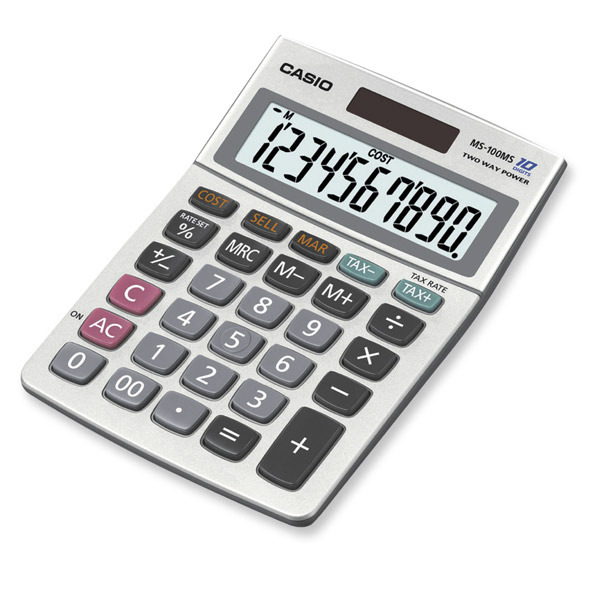 CASIO MS-100 MS  CALCULATOR 10 DIGITS