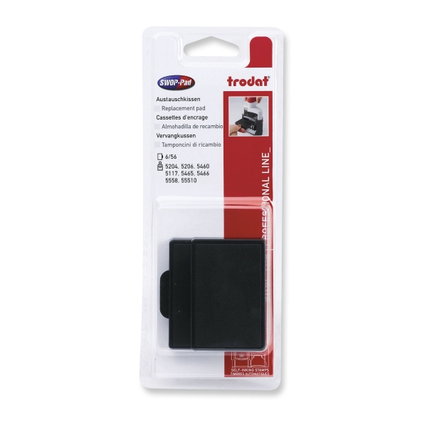 Trodat 5206/5460 Self Inking Refill Pad Black - Pack of 2